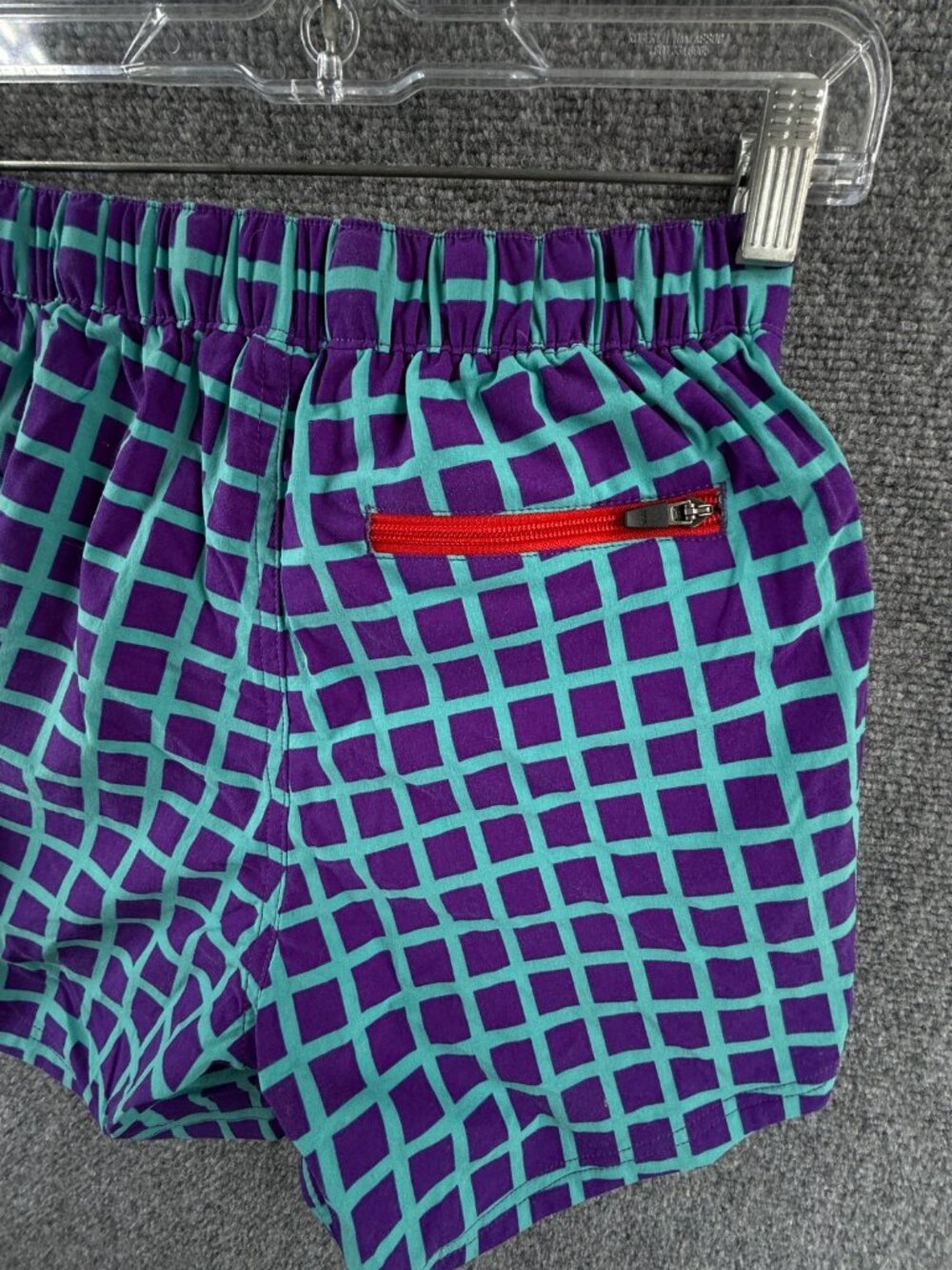 Topo Designs Purple Blue Geometric Shorts Belted XS Women Nylon Stretch Adult - Picture 9 of 14